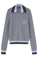 VERSACE VINTAGE CABLE KNIT SWEATER Size: 50,  colour: GREY