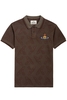 VIVIENNE WESTWOOD ALL OVER ORB POLO SHIRT Size: S,  colour: BROWN