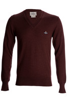 Vivienne Westwood Classic Chest Orb Jumper Burgundy