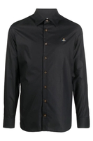 VIVIENNE WESTWOOD CLASSIC GHOST SHIRT WITH ORB Size: 46,  colour: BLACK