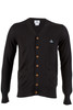 Vivienne Westwood Classic Orb Logo Cardigan - Black
