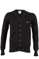 Vivienne Westwood Classic Orb Logo Cardigan - Black