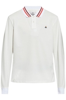 VIVIENNE WESTWOOD CLASSIC ORB LS POLO Size: L,  colour: WHITE