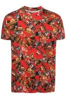 VIVIENNE WESTWOOD CRAZY ORBS COTTON T SHIRT Size: L,  colour: RED