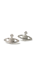 Vivienne Westwood Mini Bas Relief Crystal Earrings Silver