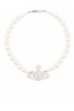VIVIENNE WESTWOOD ONE ROW PEARL BAS RELIEF NECKLACE Size: W1,  colour: