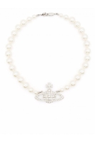 VIVIENNE WESTWOOD ONE ROW PEARL BAS RELIEF NECKLACE Size: W2,  colour: