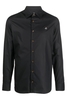 VIVIENNE WESTWOOD SLIM FIT COTTON GHOST SHIRT Size: 46,  colour: BLACK