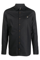 VIVIENNE WESTWOOD SLIM FIT COTTON GHOST SHIRT Size: 46,  colour: BLACK