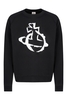 VIVIENNE WESTWOOD STENCIL ORB RAGLAN SWEATSHIRT Size: M,  colour: BLACK