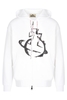 VIVIENNE WESTWOOD STENCIL ORD RUGGED ZIP HOODIE Size: M,  colour: WHITE