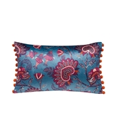 African Floral Pom Pom Cushion