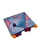 African Floral Pom Pom Throw