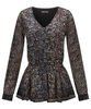Animal Peplum Blouse