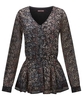 Animal Peplum Blouse