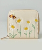 Bee And Daisy Embroidered Purse
