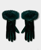 Bella Velvet Faux Fur Trim Gloves