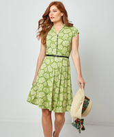 Belted Floral Dress