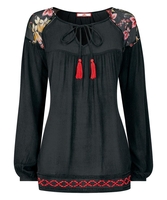 Black And Rose Vintage Tunic