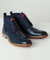Blue Note Leather Brogue Boots