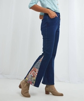 Boho Flared Applique Panel Jeans