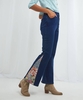 Boho Flared Applique Panel Jeans