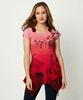 Button Shoulder Print Top