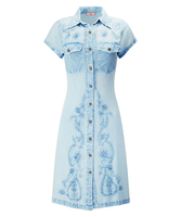 Button Through Embroidered Dress