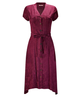 Button Through Jacquard Dress