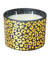 Leopard Wax Filled Candle Pot