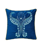 Magnificent Peacock Embroidered Cushion