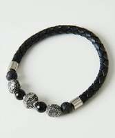 Mens Bead And Stone Bracelet