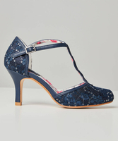 Moonlit Lace T-Bar Shoes
