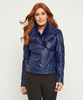 Ocean Blue Leather Jacket