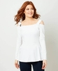 Open Shoulder Basic T-Shirt