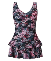 Oriental Printed Swimdress