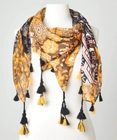 Ottoman Patchwork Tassel Scarf