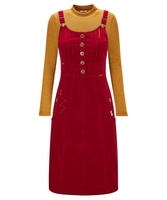Our Favourite Cord Pinafore Dress