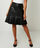 Peplum Leather Skirt