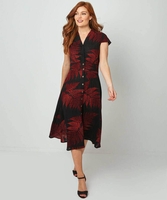Perfect Palm Linen Mix Dress