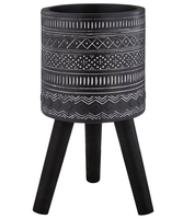 Planter With Wooden Legs