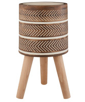 Planter With Wooden Legs