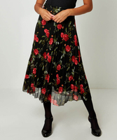 Pleated Mesh Skirt