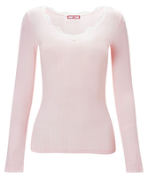 Pointelle Thermal Long Sleeve Top