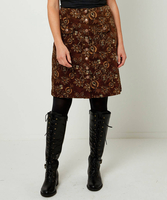 Printed Moleskin Skirt