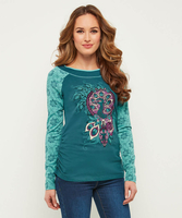 Regal Peacock Top
