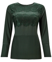 Remarkable Lace Pleat Top