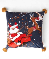 Santa Scene Tassel Cushion