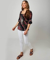 Sassy Shirring Top