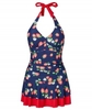 Sassy Strawberry Skirted Swimsuit